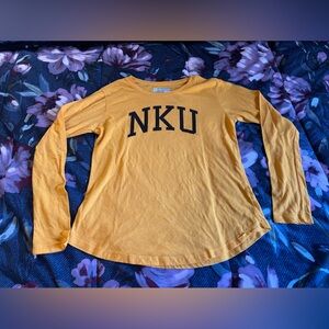 Red Shirt small yellow Northern Kentucky University college long sleeve shirt